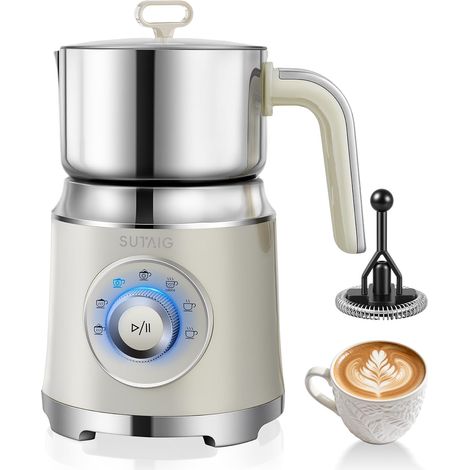 27oz All-in-One Milk Frother and Coffee Steamer, Adjustable Foam Thickness, Hot and Cold Milk Frother with Temperature Control (1/5)