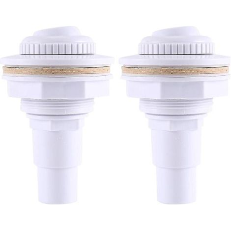 Komplettes 2-teiliges Rücklaufdüsen-Anschlussset für Aufstellpools mit 1-1/2-Zoll-Schlauchadapter (Außengewinde) und 3/4-Zoll-Mutter (1/5)