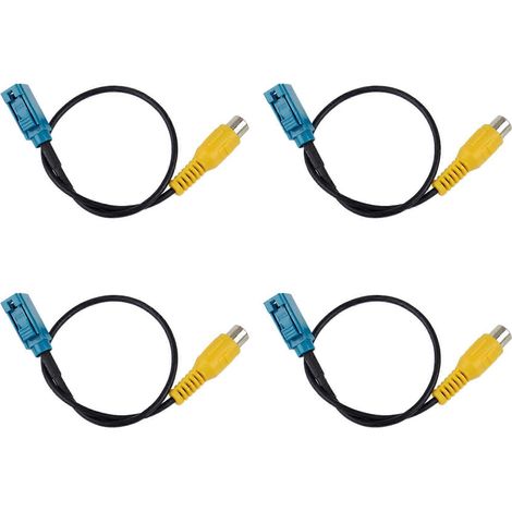 4 Stück 8-Zoll Fakra Rückfahrkamera-RCA-Kabel Parkadapter kompatibel mit Mercedes Benz Ford (1/5)