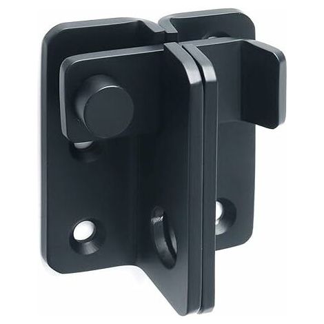 Verrou de porte intérieure en acier inoxydable, cadenas à moraillon double face avec vis de fixation noire pour portail, fenêtre, chambre, ouverture à gauche