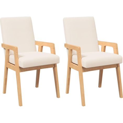 Maison Exclusive - Esszimmerstühle mit Kissen 2 Stk. Massivholz G (1/5)