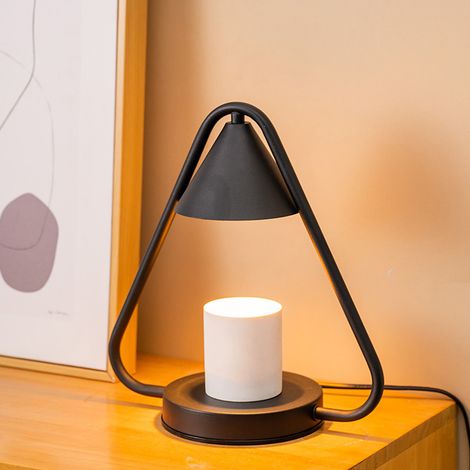 Lampe de table à bougie d'aromathérapie, bougie fondante à huile essentielle, lampe à bougie réglable, lampe de chevet pour chambre à coucher, décoration intérieure, lampe d'aromathérapie aux normes e (1/5)