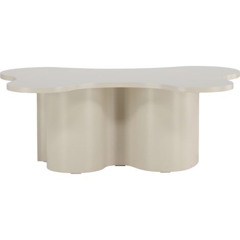 Table basse organique en bois 120x80cm - Beige - Flow (1/4)