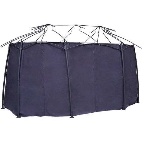 Cortinas para cenador Maldives Slate - Para Maldives 5 x 3 m (8 cortinas) - Hespéride
