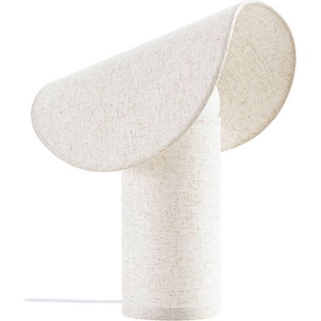 Lucande Lámpara de mesa 'Tamani' en Blanco Textura, Tela, Tejido, Seda (1/5)