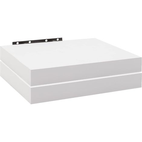 WOLTU Estanteria Pared Estante Flotante Juego de 2 Estante Pared de Madera de MDF para salón Cocina Pasillo Blanco RG9372ws-2 40 x 3.8 x 22.9 cm (1/5)