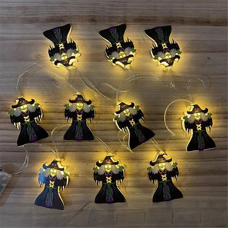 Guirlande Lumineuse À Led - 10 Ampoules - Alimentation Sur Piles Aa - Pour Décoration Intérieure Et Extérieure - Longueur 200 Cm (1/2)