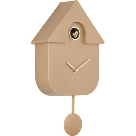 Horloge murale avec coucou coloris Marron Moka Or - Karlsson (1/4)