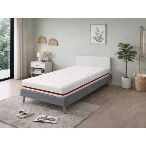 Materasso singolo a molle 90x200 TODRA SPRING, Alto 18 CM ,Rivestimento Sfoderabile, Adattabile e igienico ideali per letti estraibili e montessori