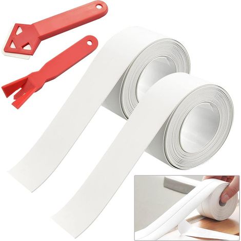 Jiajia AI, Bande de Calfeutrage Auto adhésif avec Grattoir Rouge, 2 PCS pour jardin, terrasse et extérieur