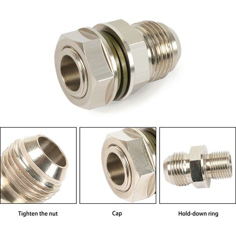 Bouchon de vidange de turbocompresseur à filetage 10AN-M18x1,5 pour carter d'huile automobile (1/4)