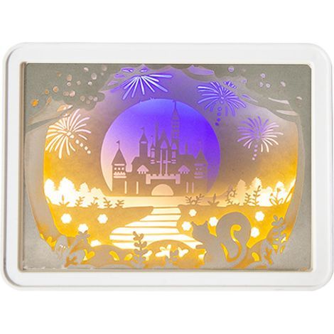 Lampe 3D Sculpture Papier - Lumière Douce Chaude - Alimentation USB/Batterie - Décoration Chambre Bureau Fête - Modèle 6 (Interrupteur Manuel) (1/5)