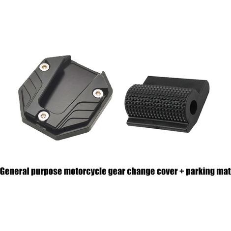 (Ensemble noir) Kit de béquille latérale pour moto, rallonge de béquille, repose-pieds, support de jambe modifié maxpower (1/4)