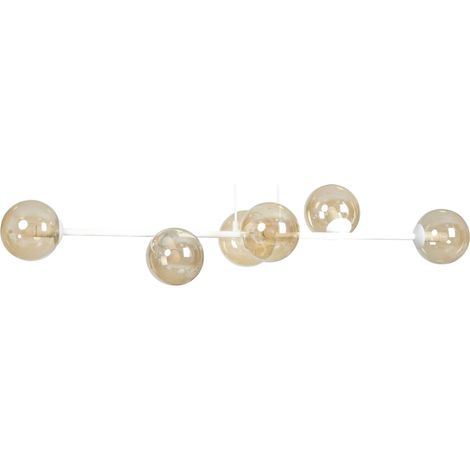 Lampadario Emibig Rossi 6 luci E14 bianco miele vetro (1/5)