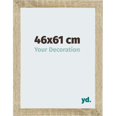 Your Decoration - 46x61 cm - Cadres Photo en MDF Avec Verre acrylique - Anti-Reflet - Excellente Qualité - Chêne Sonoma - Cadre Decoration Murale - Mura.