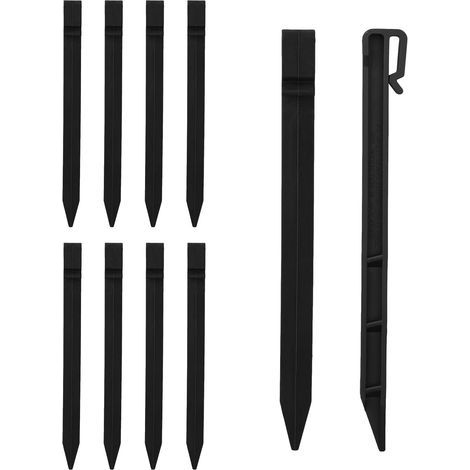 Packung mit 50 Kunststoff-Gartenrandankern zur Pflanzenstützung – 25,4 cm – Schwarz – 24 cm (1/5)