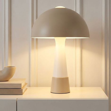 Lampada da tavolo a LED, lampada da salotto, interruttore a levetta, sabbia, metallo, 36,5 cm (1/5)