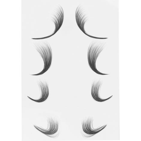Tatouage temporaire pour cheveux, stickers de ligne frontale, franges waterproof, faux bord de cheveux, patch capillaire adhésif HE-05, coiffure réaliste (1/5)