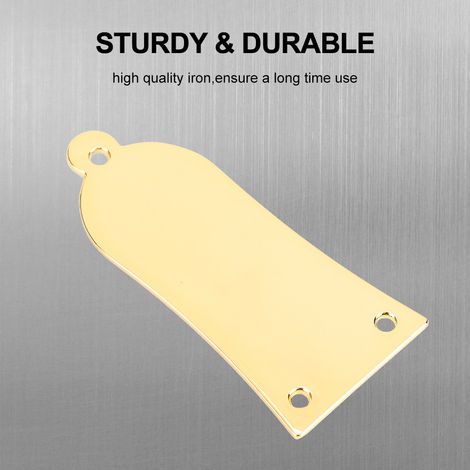 Protection de manche pour basse, plaque métallique dorée à 3 trous avec vis incluses (1/4)
