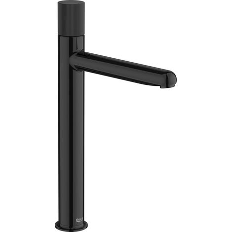 ROCA A5A3C3FCN0 NU Grifo Monomando Lavabo Caño Alto Cold Start Maneta Stripes Negro Titanio - ref: A5A3C3FCN0