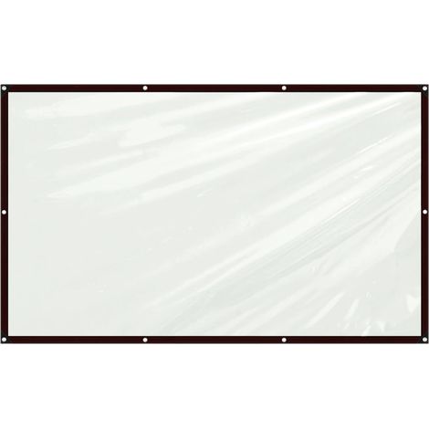 Bâche isolante transparente en PP pour mobilier et poulailler, film de protection contre pluie et vent, Composition : 200 × 400 cm, Couleur : transparent (1/5)