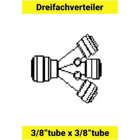 Dreifachverteiler für Schlauch 3/8"