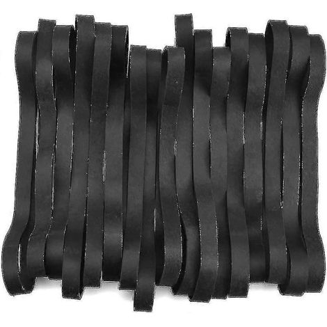 40 élastiques noirs, lot de grands élastiques épais et résistants, pour le tri des déchets (1/4)
