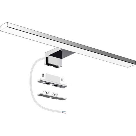 LED Mirror Light, 400mm Stainless Steel, Cool White 6500k, Bathroom (1/5)