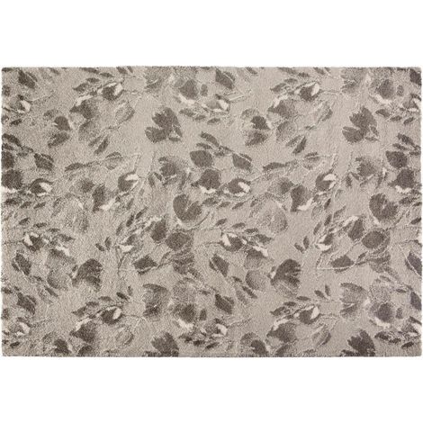 Tapis de Salon Rectangulaire à Motif Floral en Polyester Perle 200 x 290 cm - PANGIVO (1/3)