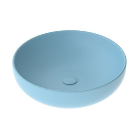 Lavabo a Bacinella - Diametro 45 cm - Cielo Mat - Da Appoggio - Ceramica Smaltata (1/3)