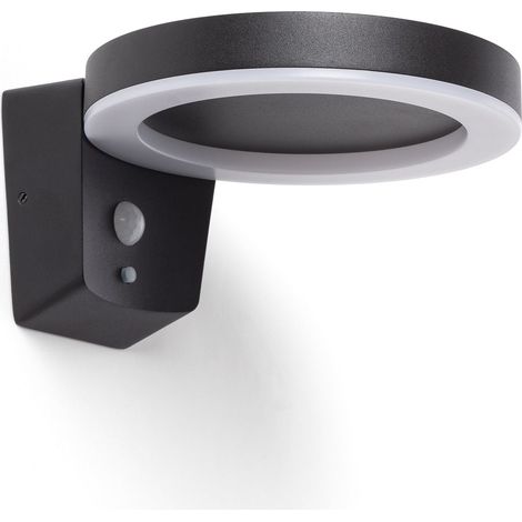 Applique Murale Extérieure Solaire LED 5W Aluminium avec Détecteur de Mouvement Aris Noir