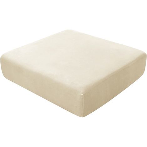 Fodera elasticizzata in peluche per cuscino di seduta del divano，Cuscino singolo sostituibile，Lunghezza 65-90 cm，larghezza 65-90 cm，Blu medio (1/5)