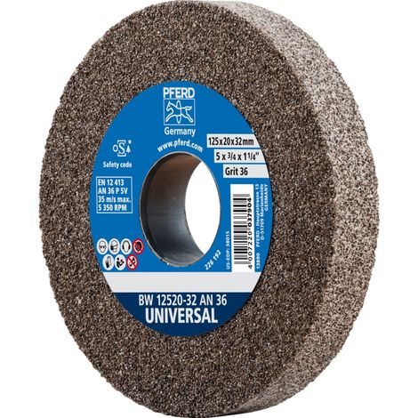 PFERD TOOLS Schleifbockscheibe Ø 125x20mm Bohrung-Ø 32 mm A36 für universelle Schleifaufgaben (1/5)