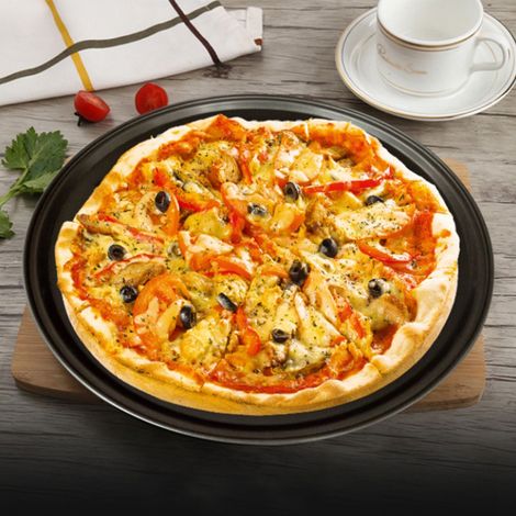 Antihaft-Pizzapfanne, rundes Pizzabackblech, robustes Backwerkzeug (1/5)