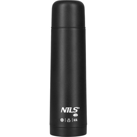 Thermos 500 ml Schwarz - Isolierte Reiseflasche