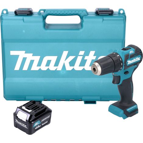Taladro atornillador a batería Makita DF 332 DM1E 12 V máx. 35 Nm sin escobillas + 1 batería de 4,0 Ah + maletín - sin cargador