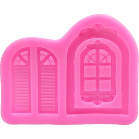 3D Silikon-Backform in Fenster- und Türform für Kuchen, Schokolade und Fondant (1/5)