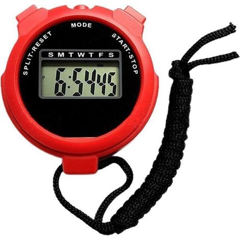 Chronomètre De Sport Numérique, Minuterie De Course, Dispositif De Chronométrage Compact, Chronographe De Sport(Red) (1/5)