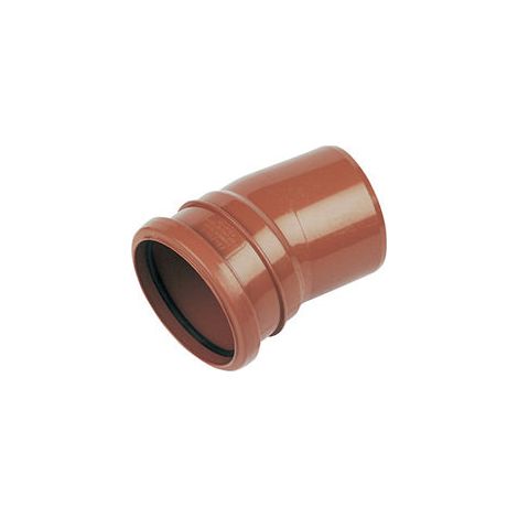 Durable FloPlast 110mm PVCu Single Socket 15' Drain Bend (1/2)