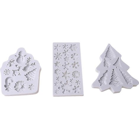 Christmas Tree Snowflake Cake Mold Sugar Craft Silicone Mold Cake Decor Tools (1/4)