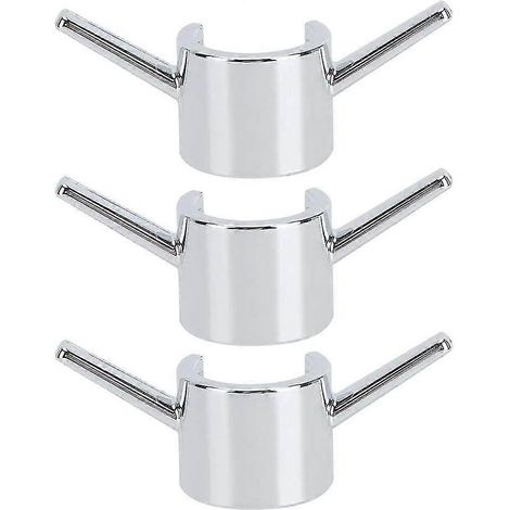 Lot de 3 crochets de barre de douche électroplaqués pour accessoires de salle de bain et de cuisine (1/5)