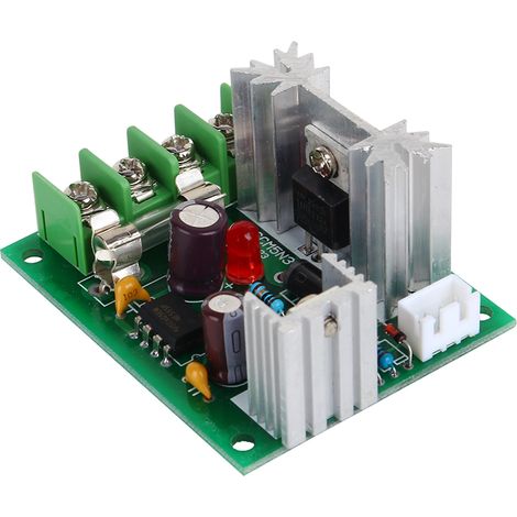 Variateur de vitesse PWM pour moteur DC 12V 24V 30V, contrôleur 120W universel avec fusible, interrupteur de réglage de vitesse (1/5)