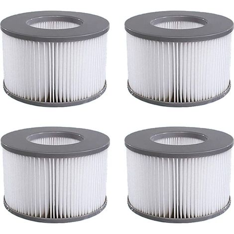 Cartouche Filtre - 4000 Cm² - 90 Ailettes - Pour Spa Gonflable - Compatible Modèles Aurora Mont Blanc Mono Alpine Camaro Nest Soho Baikal Starry Bliss Silver Cloud - 4 Pièces (1/5)
