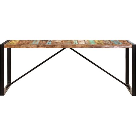 Maison Exclusive - Esstisch 200x100x75 cm Altholz Massiv (1/5)