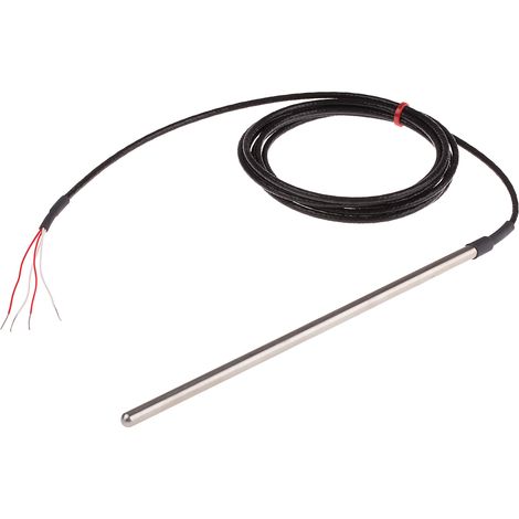 Capteur RTD PT100 RS PRO, Ø 6mm, L.200mm + 2m, +250°C max, Câble ( Prix pour 1 )