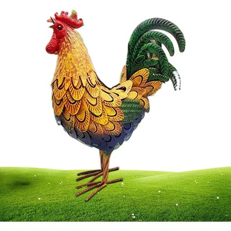 Statue für den Außenbereich Hofkunst Huhn Figur Eisen
