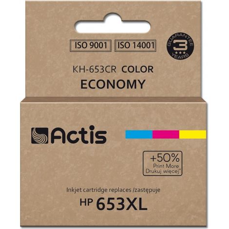 ACTIS KH-653CR - Reemplazo de tinta de color premium para HP 653XL