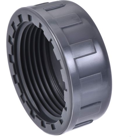 Capuchon Raccord Tuyau PVC Rond Femelle Filetage Gris (1/5)