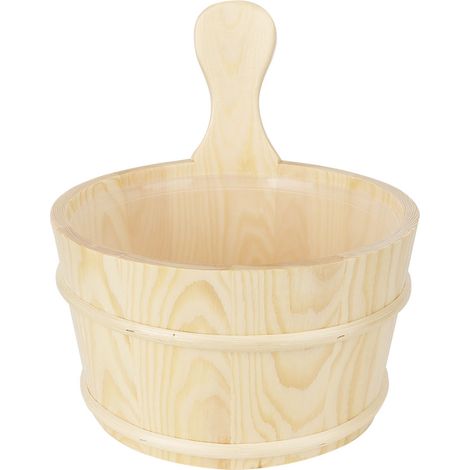 Seau sauna bois – avec doublure intérieure – traditionnel – cadeau famille / amis