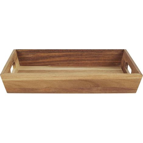 Frühstückstablett aus Holz mit Griffen